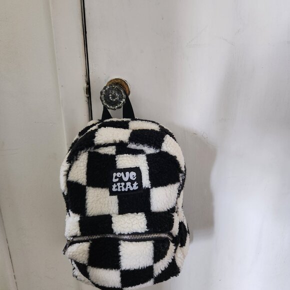 Checkered Mini Backpack - Picture 3 of 4